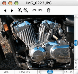 Motorcycle Zoomed